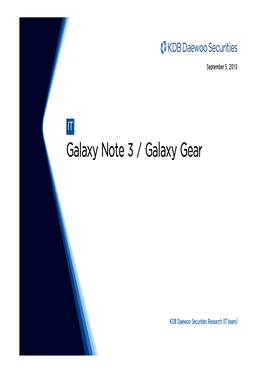 Galaxy Note 3 / Galaxy Gear