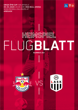 Nummer 281 Uniqa Öfb Cup | Halbfinale 05. 03. 2020 | 20:45