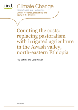 Climate Change WORKING PAPER No.4 | MARCH 2013 Climate Resilience, Productivity and Equity in the Drylands