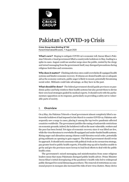 Pakistan's COVID-19 Crisis