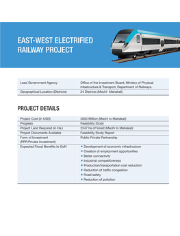 East-West Electrified Railway Project