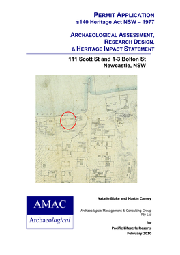 Archaeological Assessment, Research Design, & Heritage Impact Statement