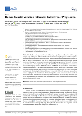 Human Genetic Variation Influences Enteric Fever Progression