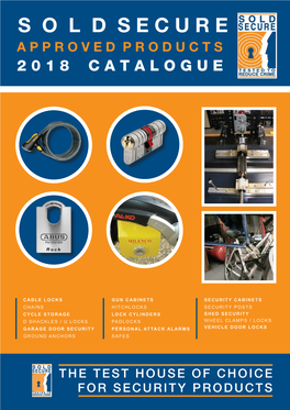 Sold Secure Approved Product Catalogue 2018