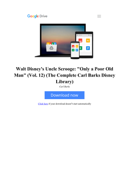 [8RP0]⋙ Walt Disney's Uncle Scrooge: "Only a Poor Old Man" (Vol. 12