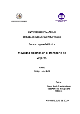 Movilidad Eléctrica En El Transporte De Viajeros