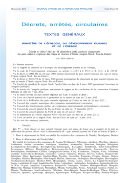JOURNAL OFFICIEL DE LA RÉPUBLIQUE FRANÇAISE Texte 38 Sur 130