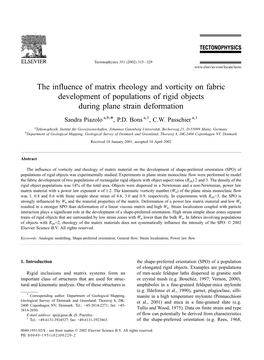 The Influence of Matrix Rheology and Vorticity on Fabric Development of Populations of Rigid Objects During Plane Strain Deformation