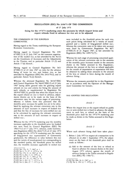 Official Journal of the European Communities of 27 July 1973 Fixing