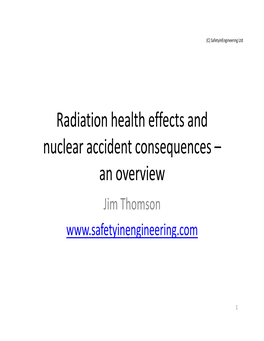 Nuclear Radiation Health Effects