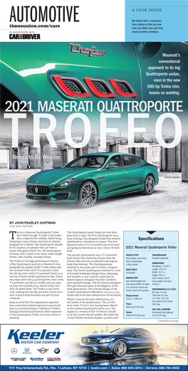 2021 MASERATI QUATTROPORTE TROFEO Needs to Be Weirder