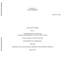 World Bank Document