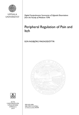 Peripheral Regulation of Pain and Itch