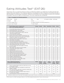 Eating Attitudes Test© (EAT-26)