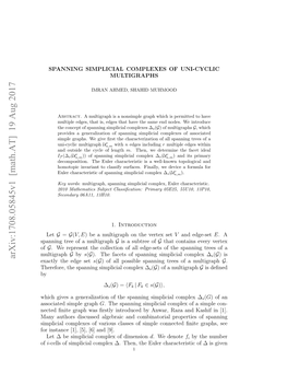 Spanning Simplicial Complexes of Uni-Cyclic Multigraphs 3