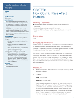 Crater: How Cosmic Rays Affect Humans