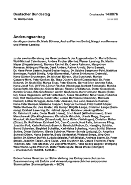 Änderungsantrag Der Abgeordneten Dr