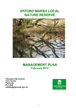 Efford Marsh Local Nature Reserve Management Plan’