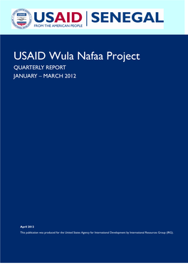 USAID Wula Nafaa Project QUARTERLY REPORT