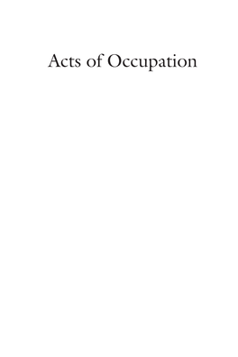 Acts of Occupation