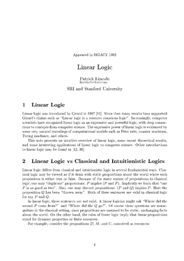 Linear Logic