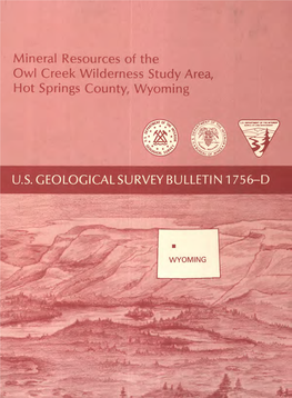 Mineral Resources of the Owl Creek Wilderness Study Area, Hot Springs County, Wyoming