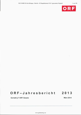 ORF-Jahresbericht 201 3