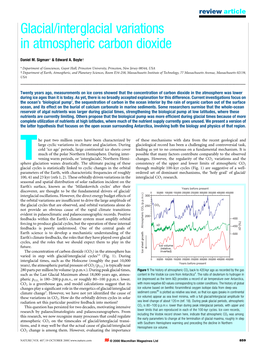 Glacial/Interglacial Variations in Atmospheric Carbon Dioxide