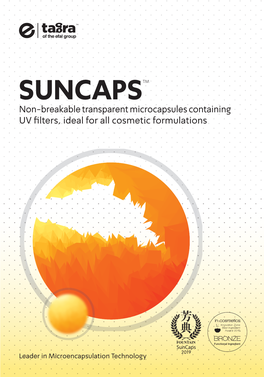 SUNCAPS™ Unbreakable and Transparent Encapsulated UV Filters Range