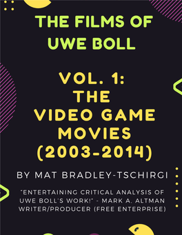 The Films of Uwe Boll Vol. 1