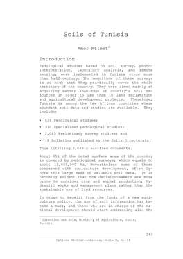 Soils of Tunisia