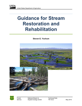 Guidance for Stream Restoration and Rehabilitation