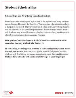 Student Scholarships