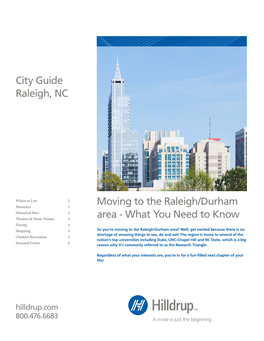 City Guide Raleigh, NC Moving to the Raleigh/Durham Area