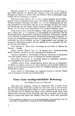 Franz Liszts Musikgeschichtliche Bedeutung1 Von Joachim Bergfeld, Bayreuth