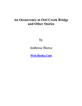 An Occurrence at Owl Creek Bridge and Other Stories