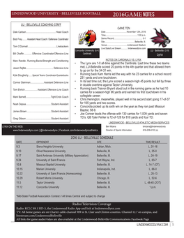 2016Game Notes