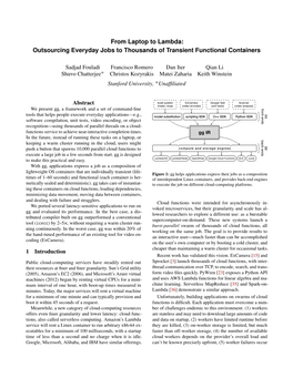 From Laptop to Lambda: Outsourcing Everyday Jobs to Thousands of Transient Functional Containers