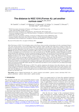 The Distance to NGC 1316 \(Fornax