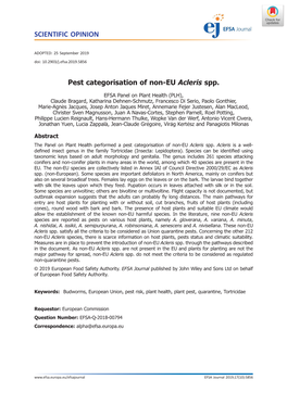 Pest Categorisation of Non‐EU Acleris Spp