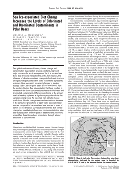 Sea Ice-Associated Diet Change Increases the Levels of Chlorinated