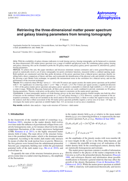 Retrieving the Three-Dimensional Matter Power Spectrum and Galaxy Biasing Parameters from Lensing Tomography