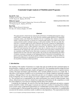 Constraint Graph Analysis of Multithreaded Programs