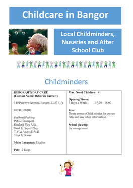 Childcare in Bangor