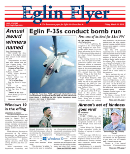 Eglin F-35S Conduct Bomb Run Award First Test of Its Kind for 33Rd FW by Capt