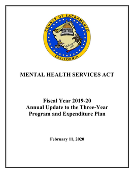 MHSA Fiscal Year 2019-20 Annual Update