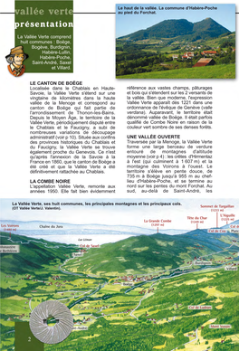 LE CANTON DE BOËGE Localisée Dans Le Chablais En Haute- Savoie, La Vallée Verte S'étend Sur Une Vingtaine De Kilomètres