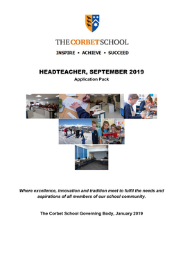 HEADTEACHER, SEPTEMBER 2019 Application Pack