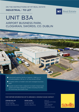 Unit B3a Airport Business Park, Cloghran, Swords, Co