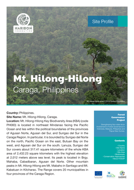 Mt. Hilong-Hilong Caraga, Philippines